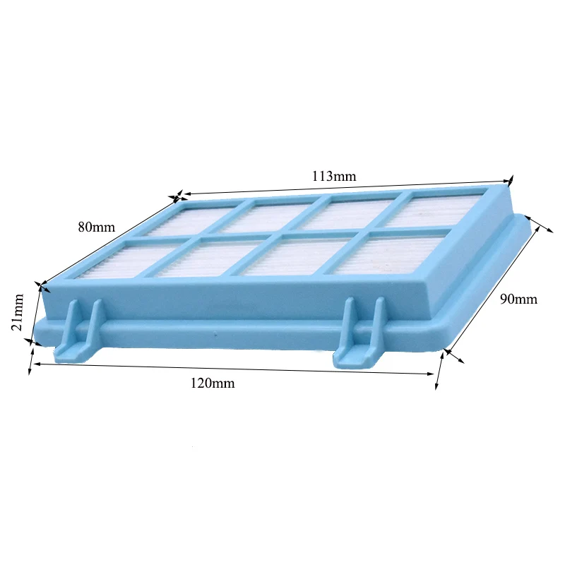 2 шт. Hepa фильтр для Philips Power Pro Compact FC9331/09 FC9332/09 FC8010/01 аксессуары пылесоса Голубые