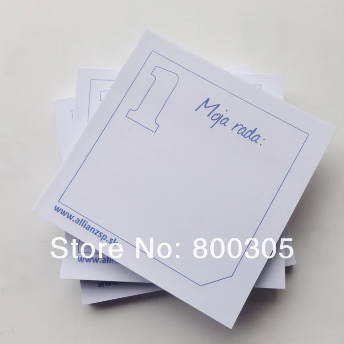 custom logo sticky  memo pad  note pad/notepad 100*100MM *50 sheets 500pcs /lot