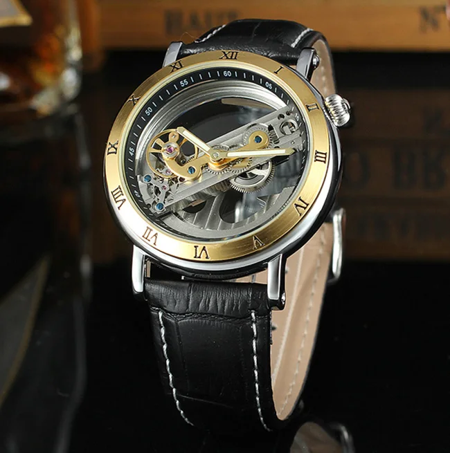 Оригинальные автоматические механические часы Tourbillon роскошные прозрачные