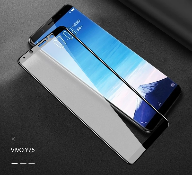 10 шт./лот 3D закаленное стекло для Vivo V7 полное покрытие 9H Защитная пленка экрана Y75 |