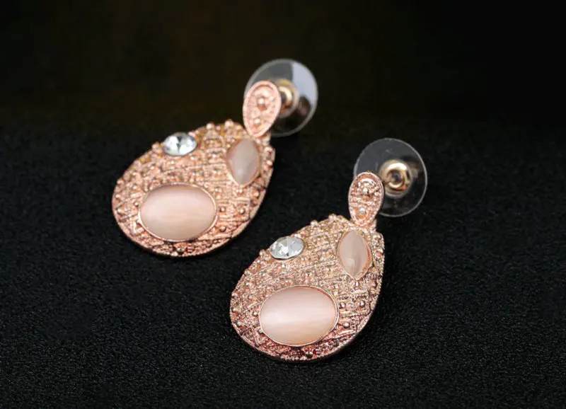 Женский ювелирный комплект из колье и серёг с опалом|earring finding|earring necklace displayearrings