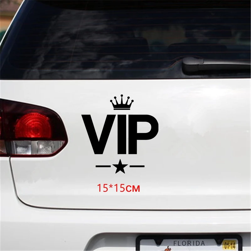 Tri Mishki HZX916 #15x15 см VIP-Корона со звездой автомобиля Стикеры Авто ветровое стекло