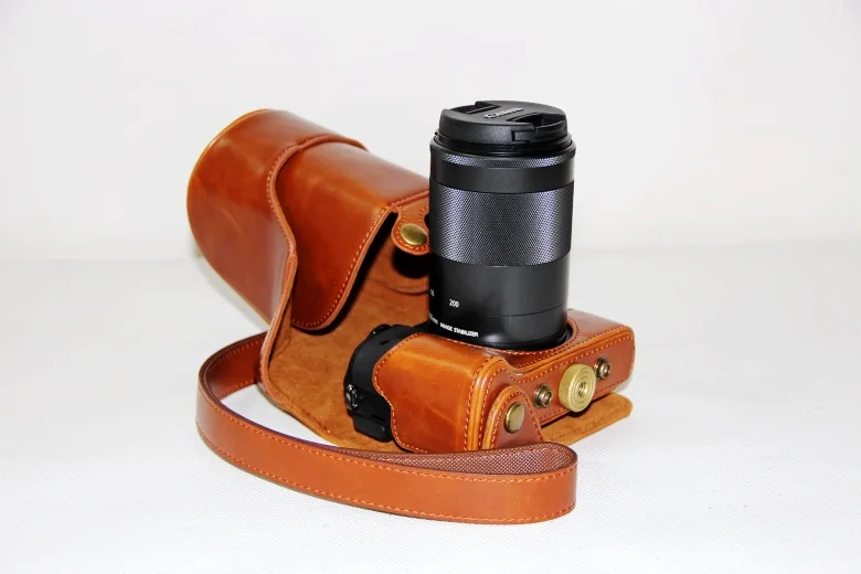 Камера сумка чехол из искусственной кожи защитный для Canon EOS M3 с плечевой ремень