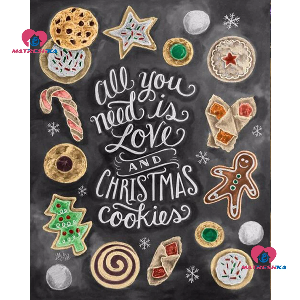 Полный дрель 5D DIY Алмазная картина квадратная/круглая &quotМел рисунок Рождество&quot