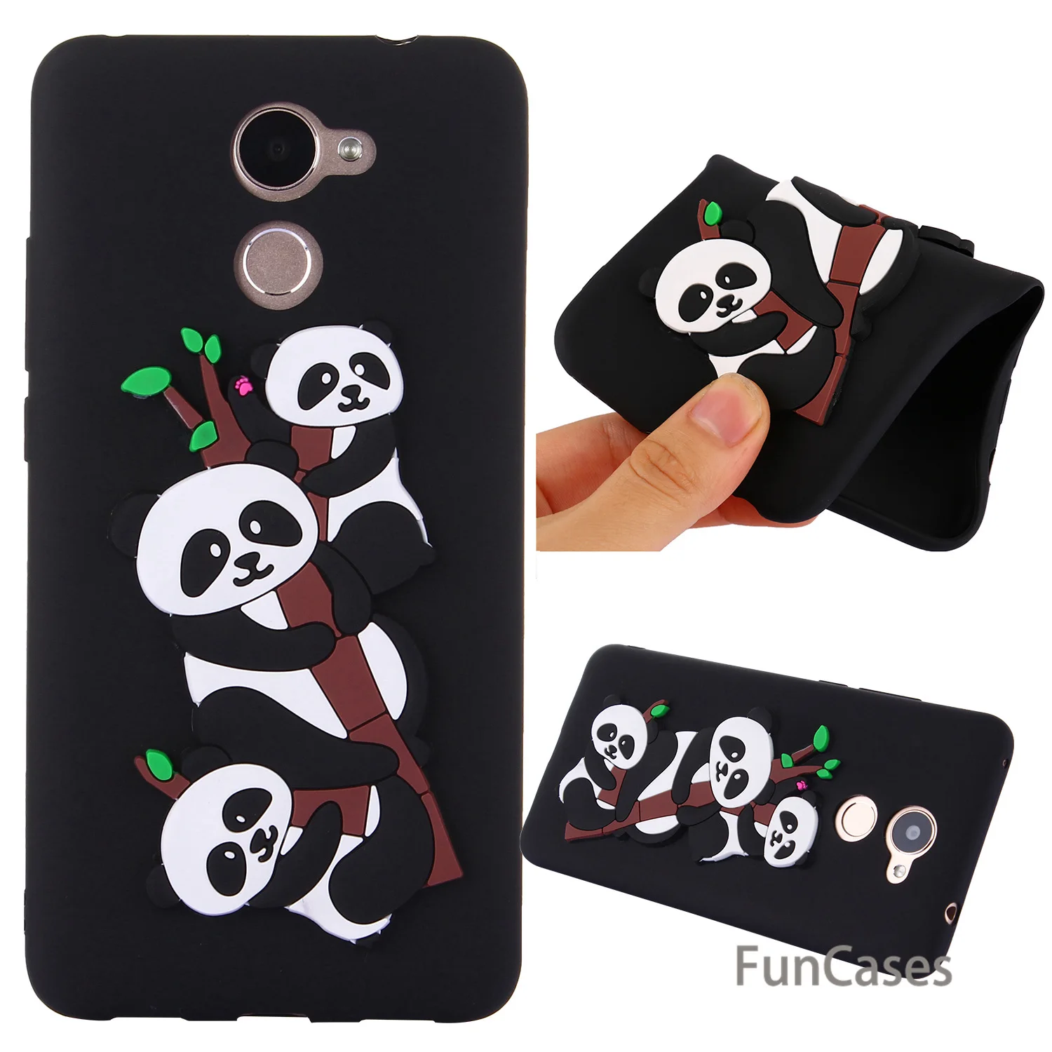 И рисунком милой панды чехол СПС ETUI huawei Enjoy 7 Plus Мягкий силиконовый для телефона с