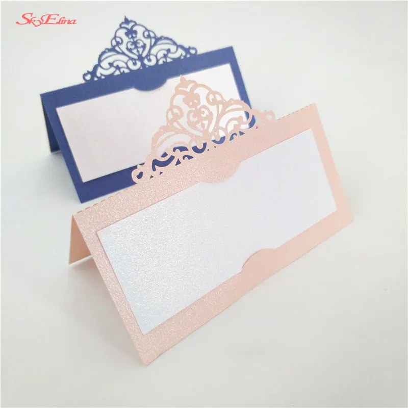 50 шт./лот лазерная резка свадебное место имя карты эскорт карта сиденье украшение