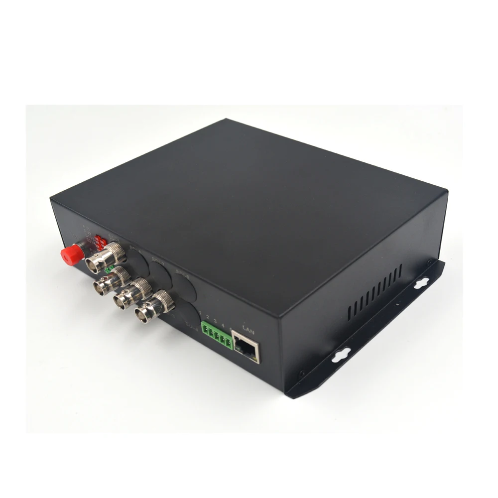4 канала HD SDI видео аудио Ethernet волоконно оптический медиаконвертер 1310/1550
