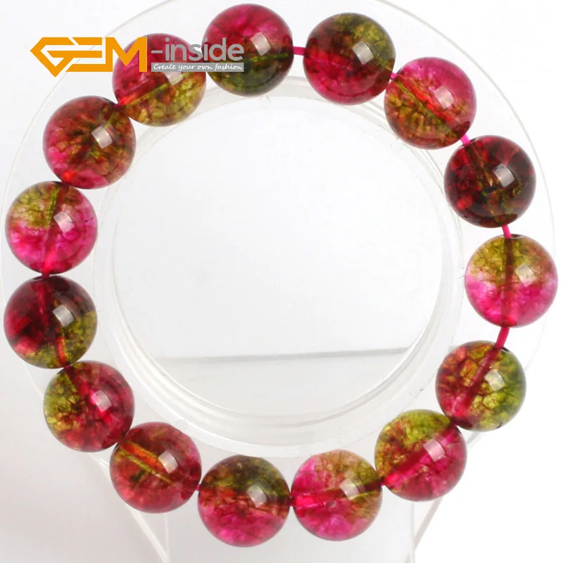 Браслет с драгоценным камнем круглым браслет турмалином каменные бусины