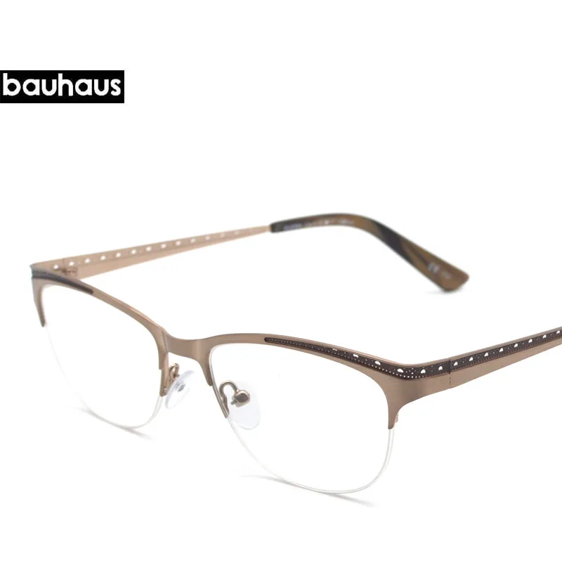 Bauhaus 2017 Франция новый дизайн ретро оптические прозрачные линзы Half Rim очки в оправе