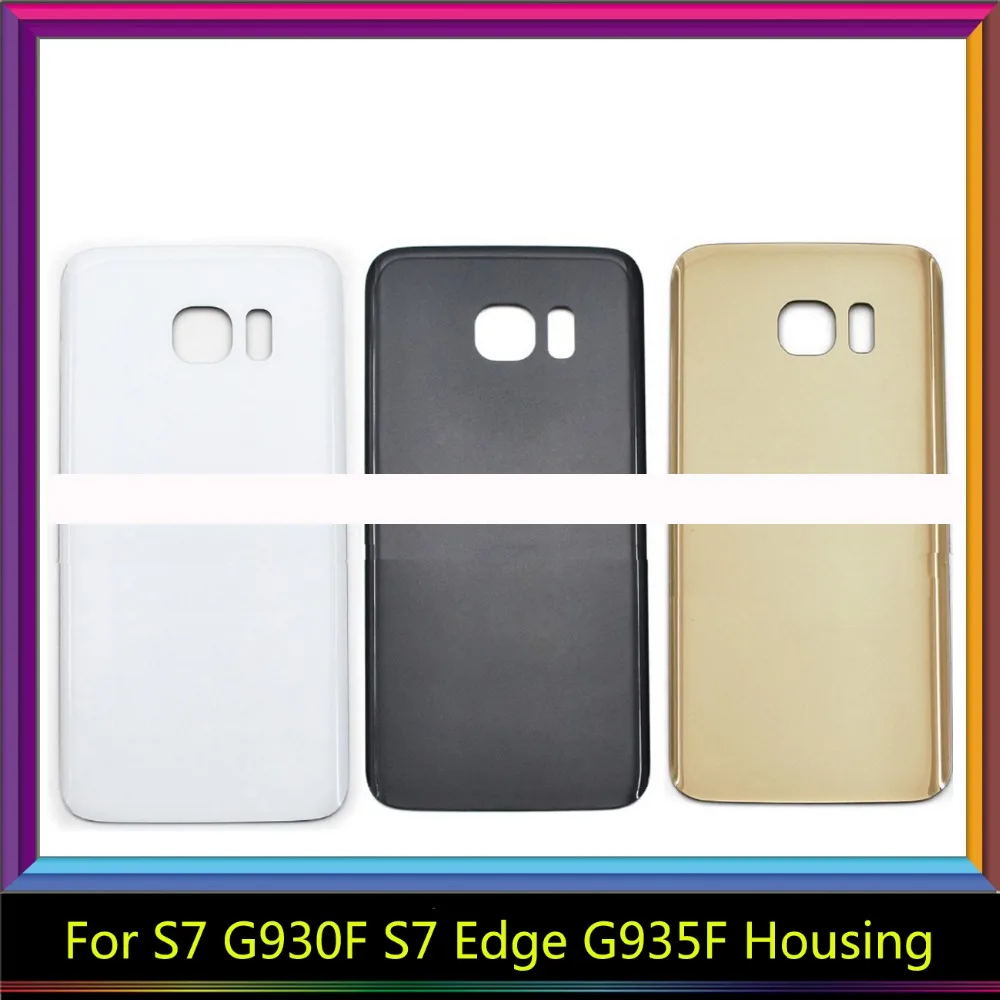 10 шт./лот для samsung Galaxy S7 G930F край G935F Корпус Батарея крышка отсека задняя корпуса