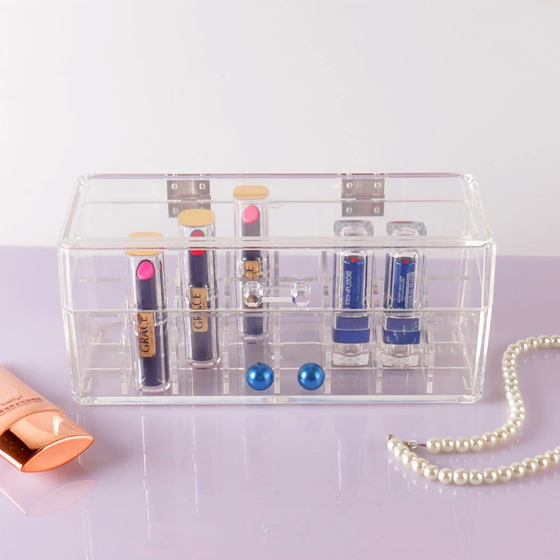 Новый акриловый Органайзер для Макияжа Косметический выставочный стенд 24 футляр