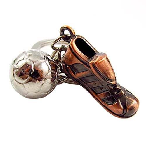 Медный Тон футбольный мяч спортивная обувь подвеска брелок|pendant keychain|shoe keychainball