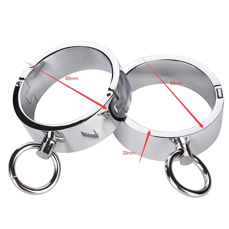 Женский круговой металла Наручники Связывание Сдержанность ведомого наручники