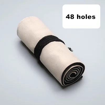 E 48 Holes 36/48/72 Карандаш Чехол школьные товары для рукоделия ручка сумки отверстий рулон мешок карандаша штрафы Прохладный канцелярские black rose лист Обёрточная бумага подарки - Цвет: E 48 Holes