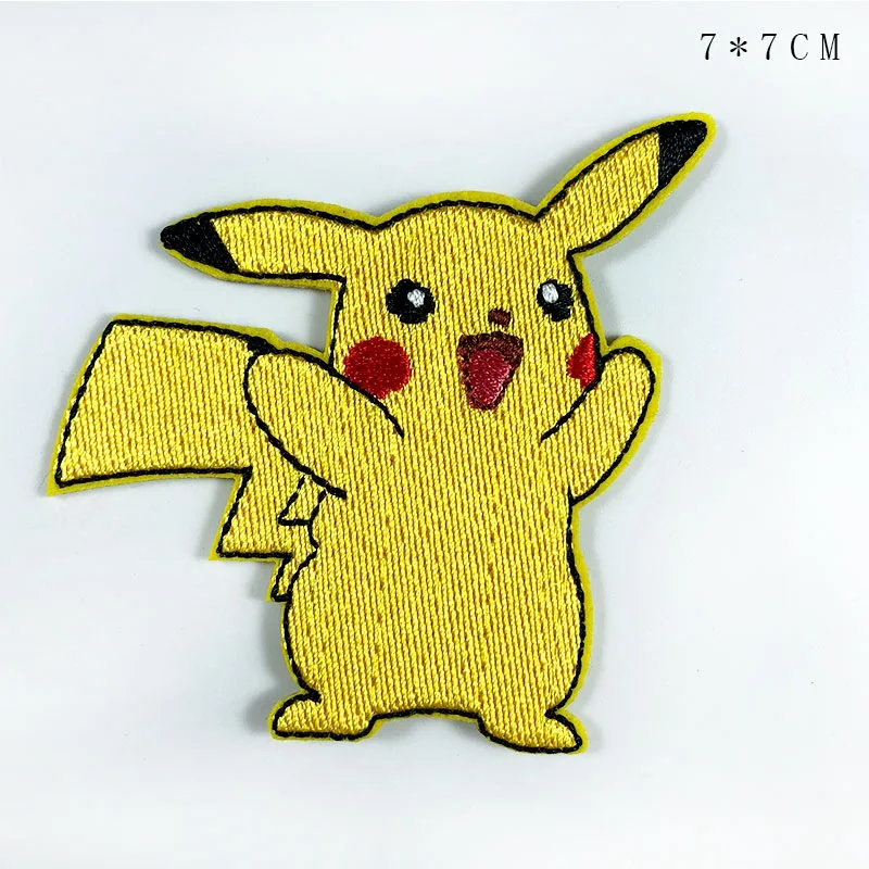 2 Логотип команды Pikachu Pokemon Go, нашивки на железе для одежды, 70*70 мм, серия игр, косплей костюм, вышитая эмблема, значок - Цвет: 2