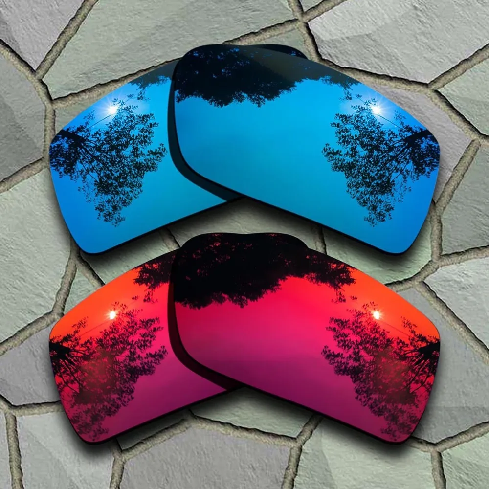 

Sky Blue&Violet Red Sunglasses Polarized Replacement Lenses for Oakley Gascan