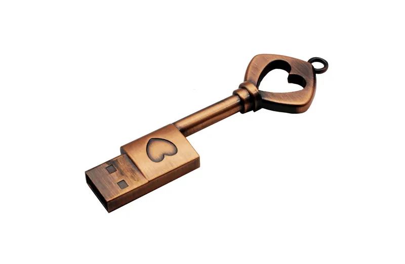 JASTER модный металлический медный ключ внешняя карта памяти USB 2,0 4 ГБ 8 ГБ 16BG 32 Гб 64 Гб USB флеш-накопитель