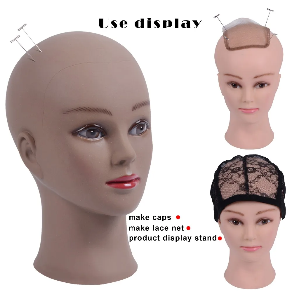 Bald mannequin head stand Mannequin Head for Caps Wigs Lashes Jewelry Mask Massage for Sale Wig Stand