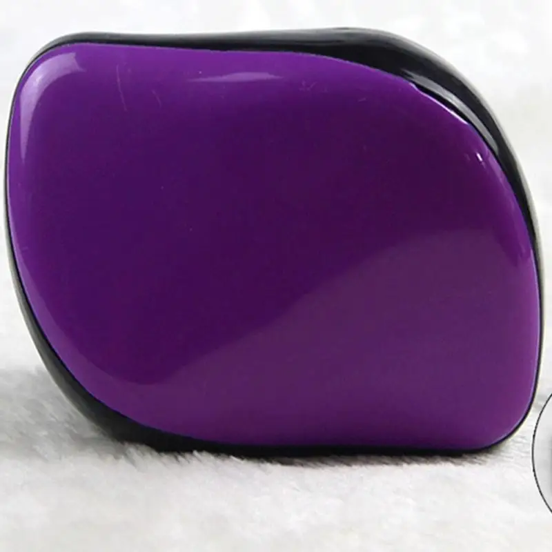 Purple Волшебная Антистатическая щетка для волос с ручкой, распутывающая Расческа для душа, гальванизированная Массажная расческа, инструмент для укладки волос, 6 цветов - Цвет: Purple