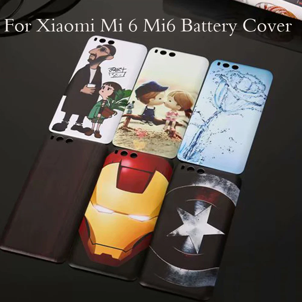 Модный рельефный задний корпус для Xiaomi Mi 6 Mi6 Крышка батарейного отсека Замена