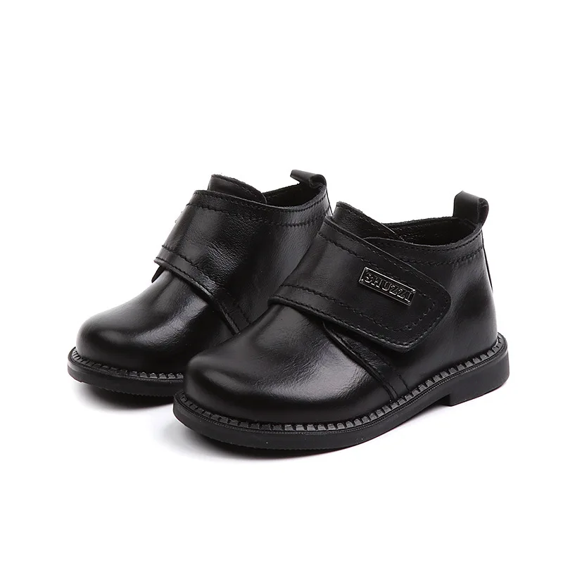 JOHEXI 2018 Fashion Girl/Boy Children single boots Autumn Solid Anti-Slippery Breathable Leather Hook&ampLoop Ankle boots13.5-18CM | Детская