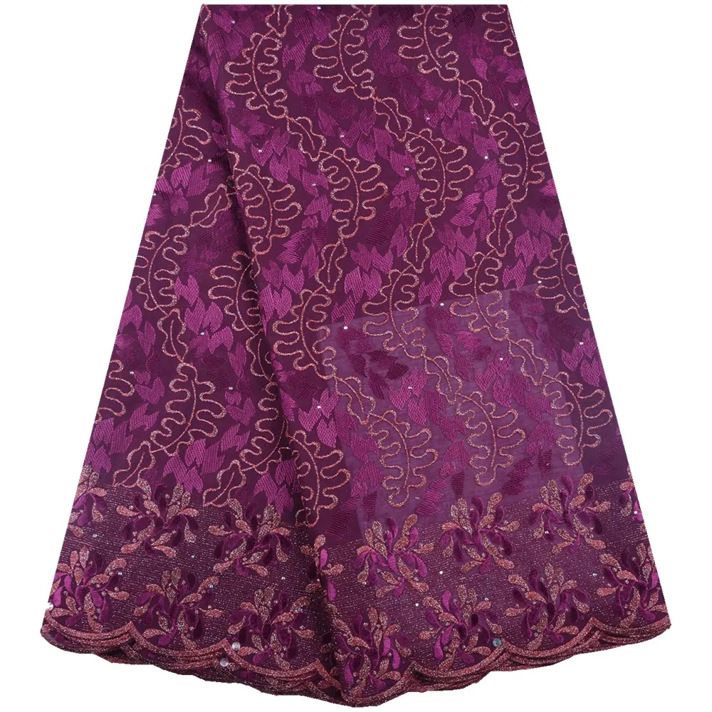 Новейшая кружевная ткань с вышивкой в виде лука сухая хлопковая нигерийском