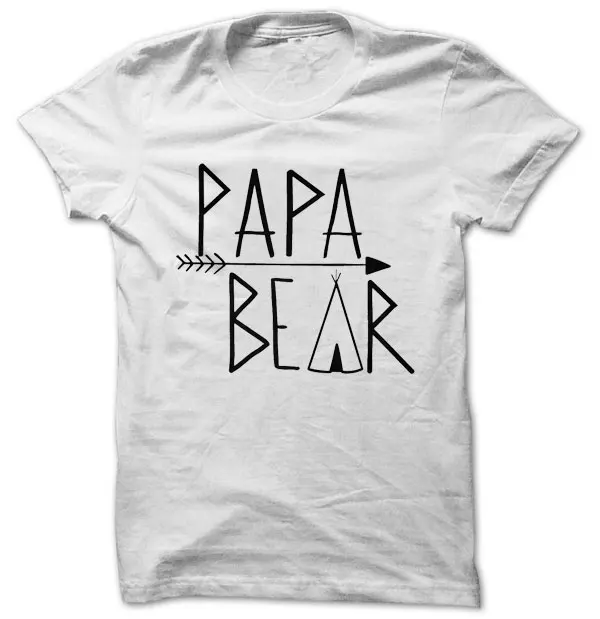 Рубашка Papa Bear идея для подарков на день отца футболка новинка папы малыша дедушки
