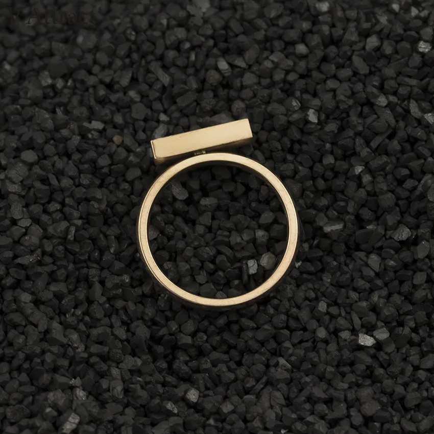 V привлечь 10 шт. минимализм Bague розовое золото Нержавеющая сталь Панк плоское
