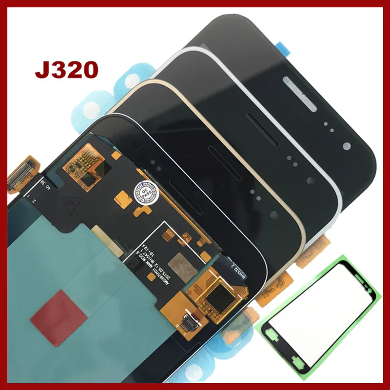 J3 J320 активно-матричные осид, ЖК-дисплей для SAMSUNG Galaxy J3 J320 J320A J320F J320H J320FN Дисплей ЖК-дисплей кодирующий преобразователь сенсорного экрана в сборе