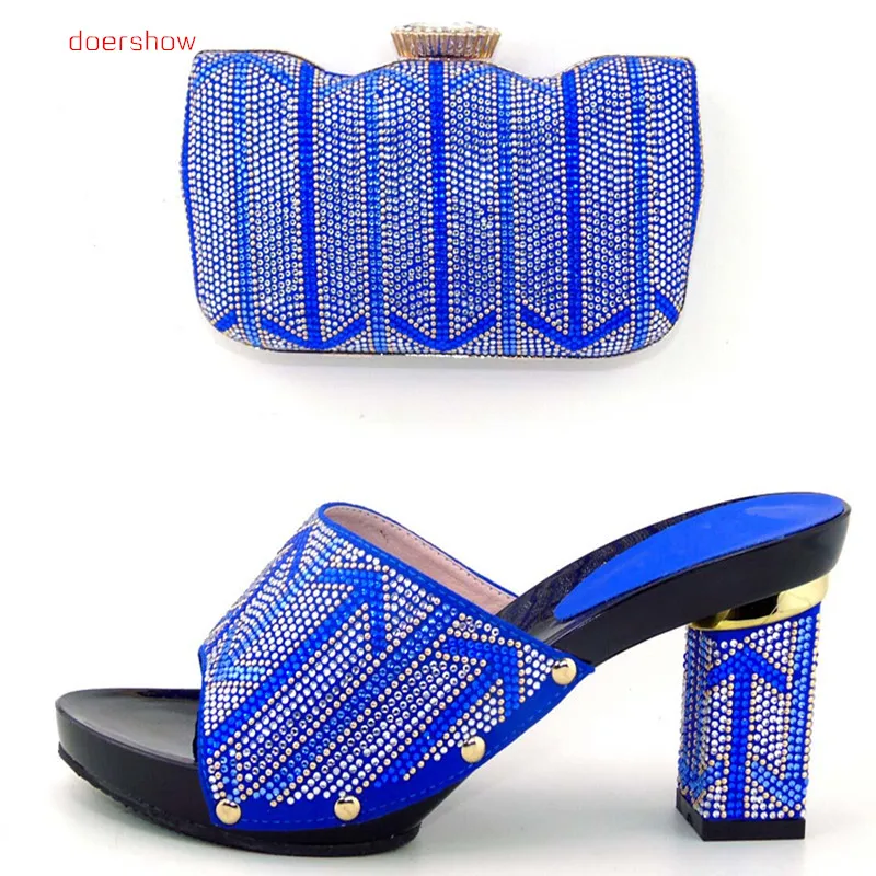 Doershow Обувь в африканском стиле и сумки соответствующий набор Новые модели обуви