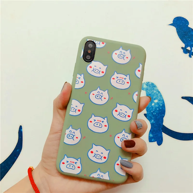 Мягкий силиконовый чехол для телефона iPhone 6 6s 7 8 Plus X XR XS Max милый мультяшный