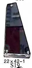 S19 22x42-1 Хрустальный замок блестящие большие акриловые зеркальные камни и пришивные стразы для платья плоские зеркальные Стразы для одежды - Цвет: S19 22x42-1