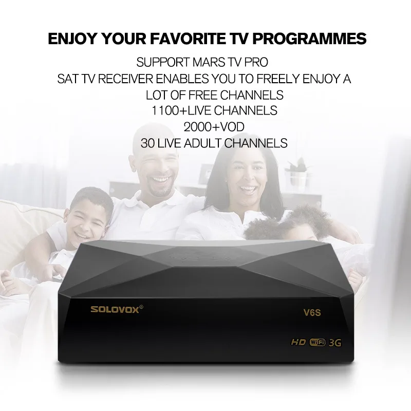 Solovox V6S DVB-S2 HD Спутниковое iptv ТВ-приемник Поддержка M3U CCCAM ТВ Xtream во всем мире Ес Fr USK США арабо-цифра спутниковый телевизионный ресивер