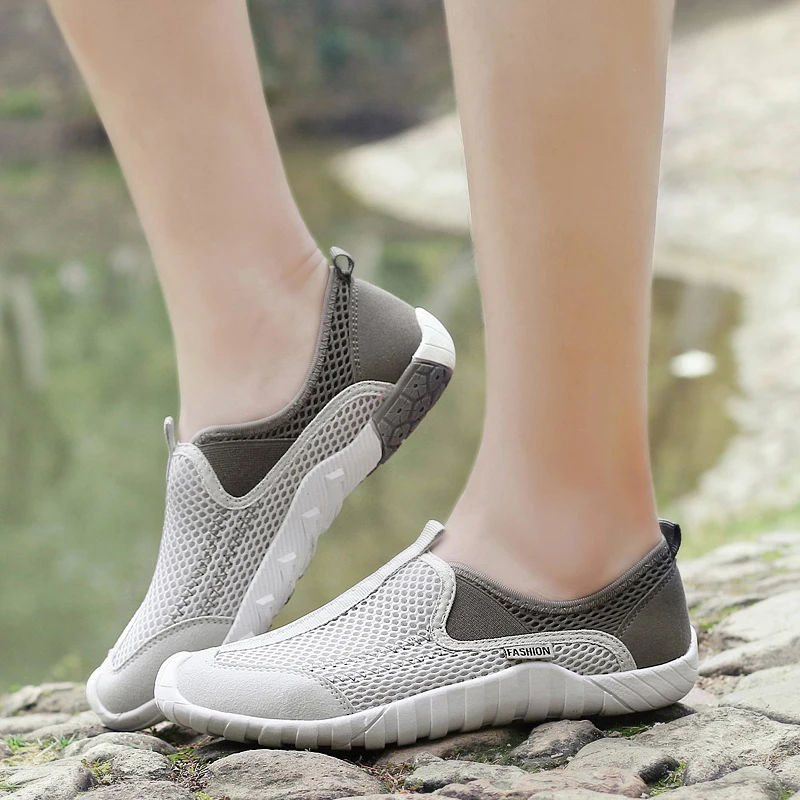 Мужские спортивные кроссовки TKN сетчатые слипоны прогулочная обувь уличные