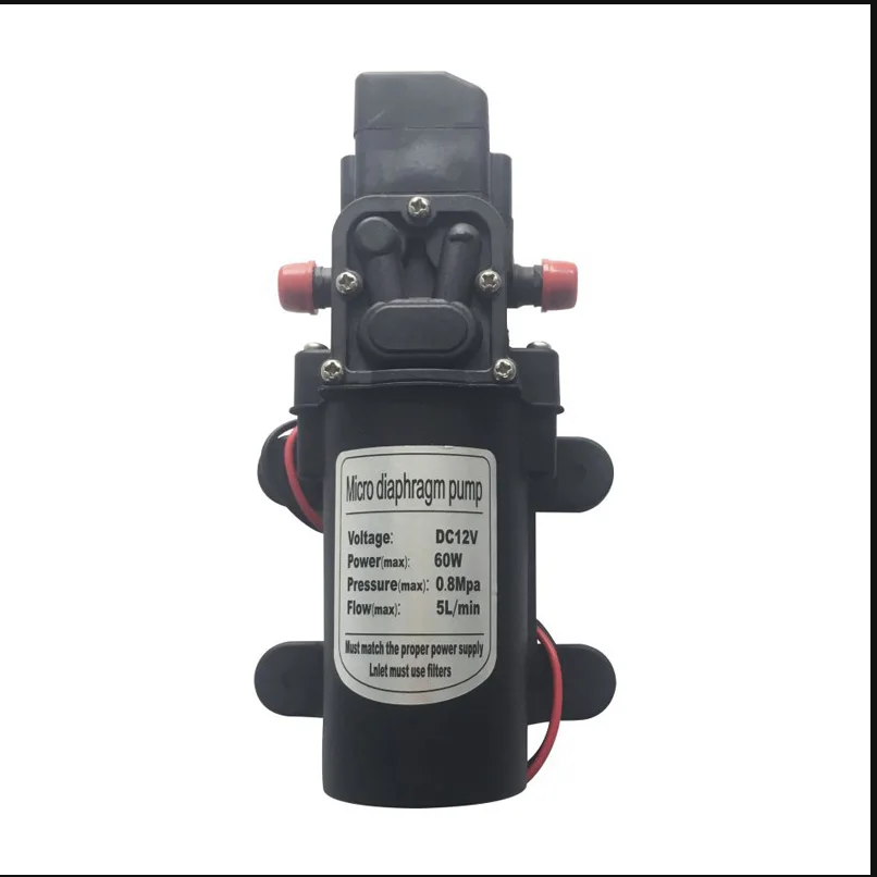 12V 60W миниатюрный электрический мембранный насос опрыскиватель водяной для мытья