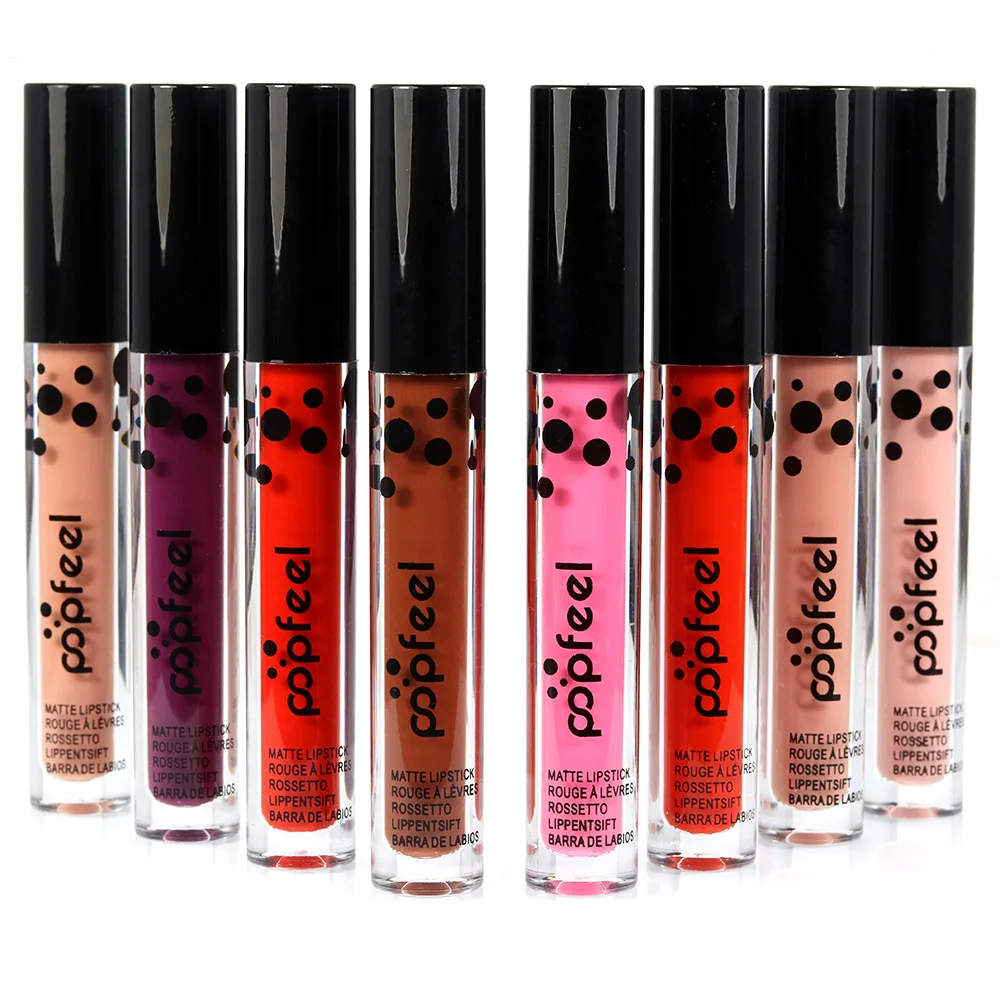 Женская косметика бренда 8 цветов стойкий блеск для губ Матовая жидкая нюдовая