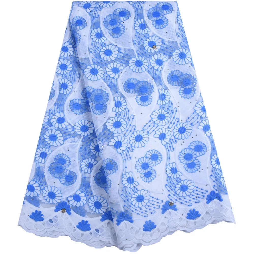 Чистый белый цвет искусственная вышивка французская вуаль кружевная ткань для