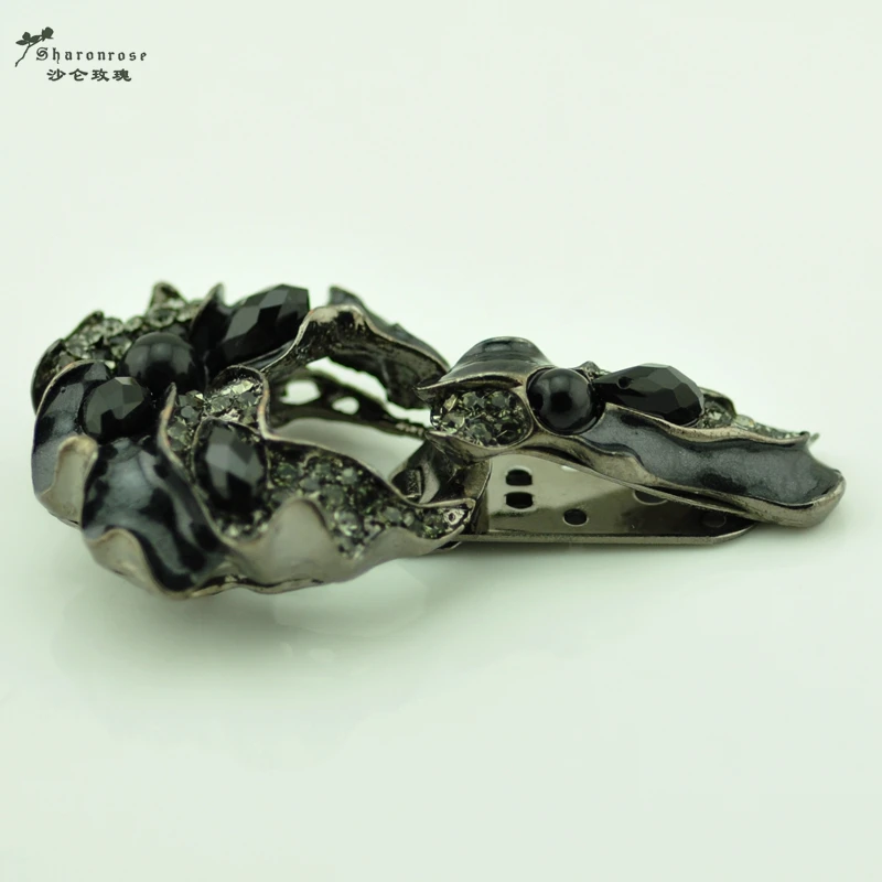 Высококачественные пуговицы пряжки для шубы из цинкового сплава металла стразы