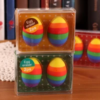 cute stationery multicolour egg rubber rainbow egg eraser