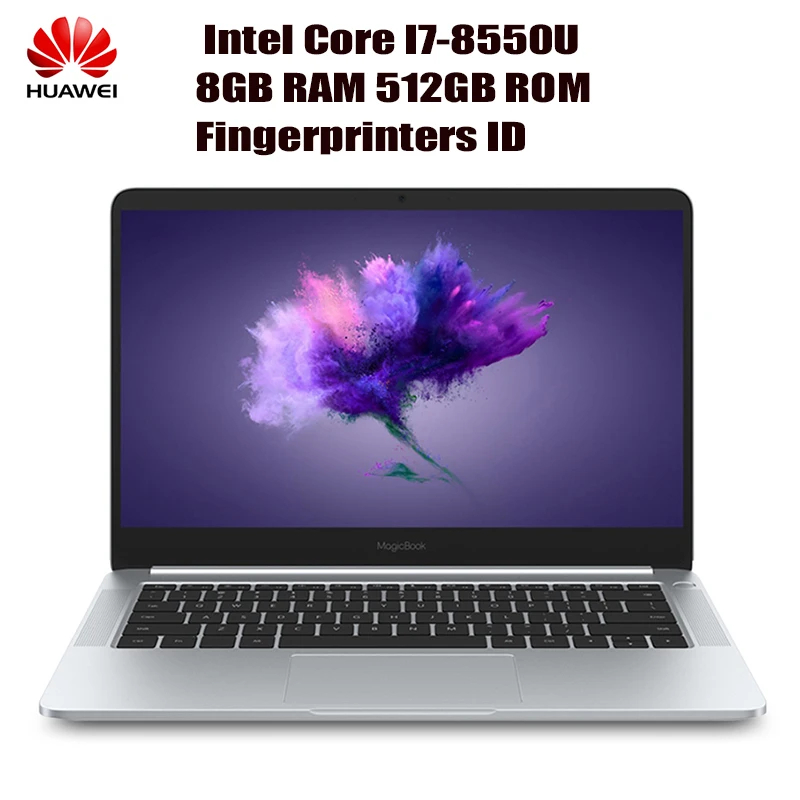 HUAWEI Honor MagicBook ноутбук 14 дюймов Windows 10 Pro Intel Core I7 8550U четырехъядерный 1 8 ГГц ГБ ОЗУ 512