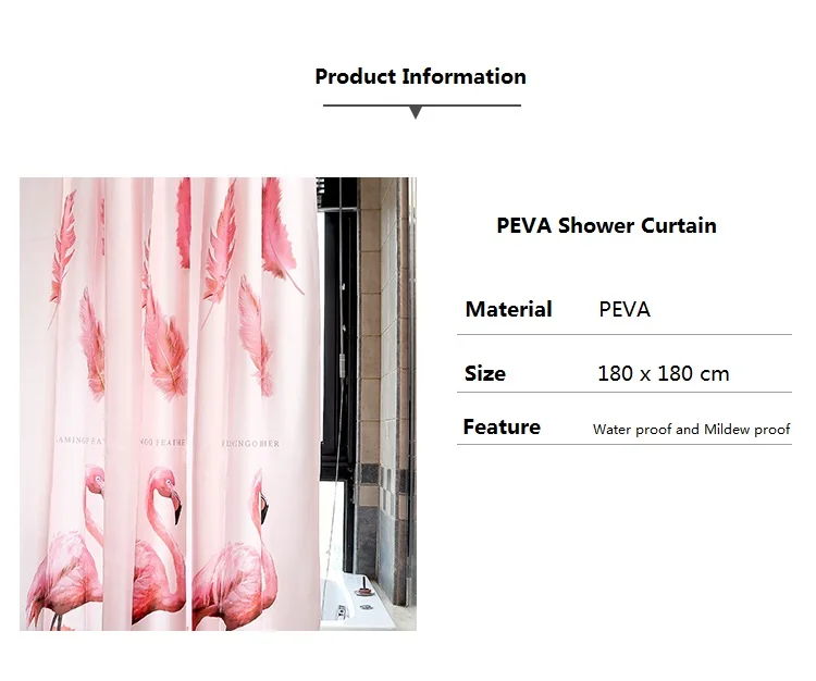 PEVA материал ванная комната набор занавески для душа аниме водонепроницаемые
