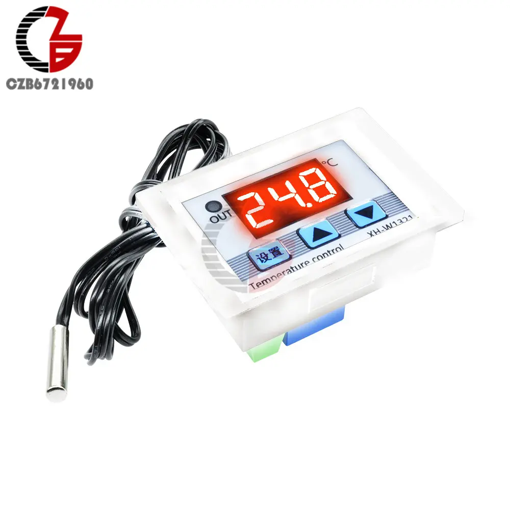 White-Red LED W3001 W1321 12 в 110 В 220 В светодиодный цифровой термостат для холодильника регулятор температуры Лер термометр нагреватель для инкубатора контроль - Цвет: White-Red LED