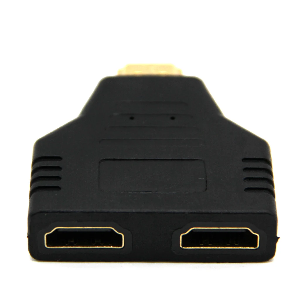 Разветвитель-переходник 1080P V1.4 HDMI-совместимый со штекером на 2 гнезда для HD TV Tablet |