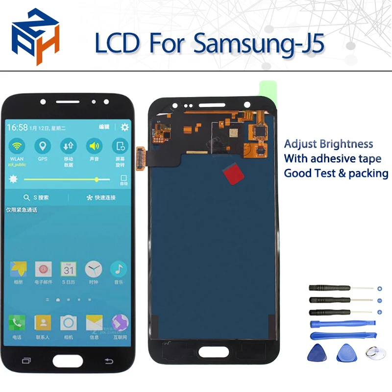 Регулируемый ЖК дисплей для samsung Galaxy J5 2015 J500 SM J500FN Дисплей Сенсорный экран