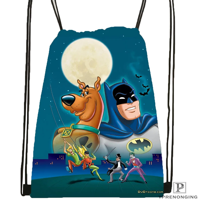 Custom HD Scooby Doo Drawstring рюкзак сумка милый детский (Черная задняя часть) 31x40 см #180531 03
