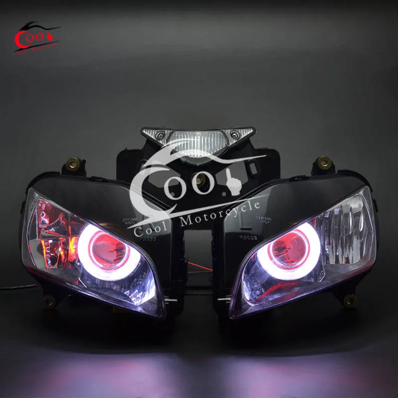 Мотоцикл Fornt фара проектор Красный ангел демон глаз в сборе для Honda CBR1000RR CBR 1000RR