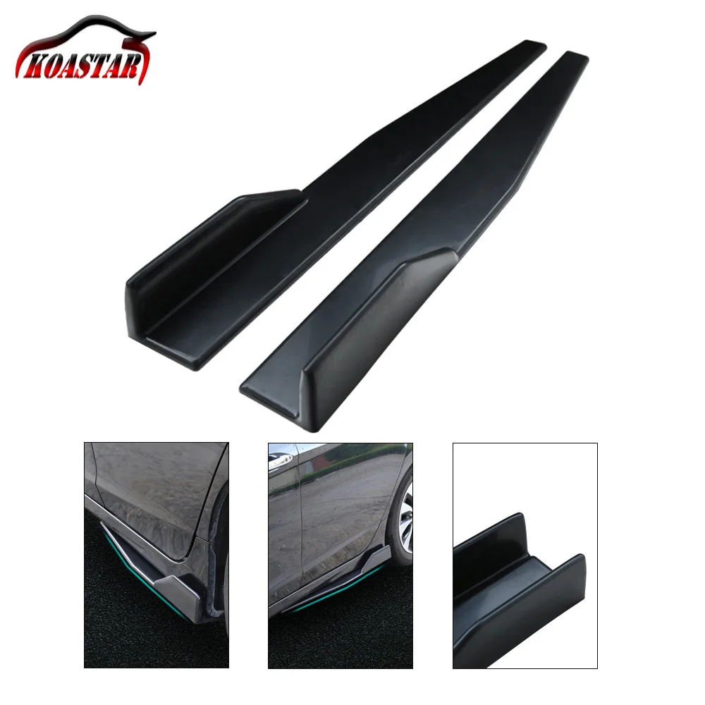 2 шт. Универсальный черный углеродное волокно боковая юбка расширение 85 см рокер