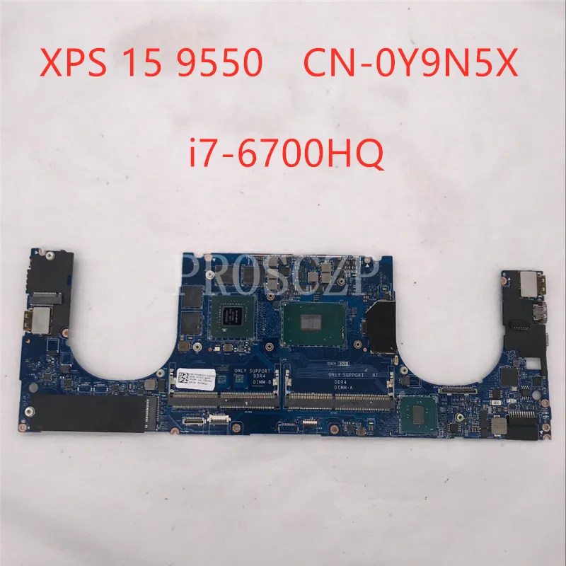Бесплатная доставка для ноутбука XPS 15 9550 материнская плата LA-C361P 0Y9N5X CN-0Y9N5X DDR4 с