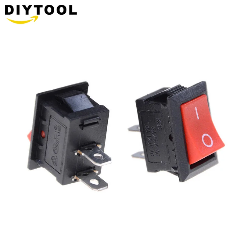 5 шт. ВКЛ ВЫКЛ KCD1 2pin корабль Тип переключатель 6A 250V кулисный 101 выключатель питания