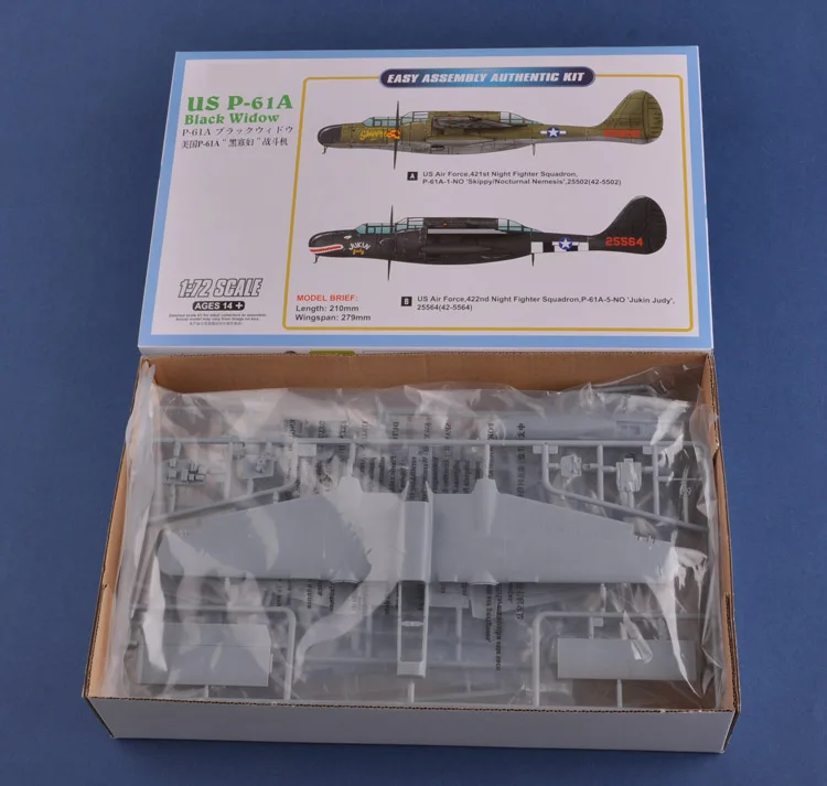 Труба 1/72 американская P 61A модель сборки самолета|assembly model|model assembly1/72 trumpeter |